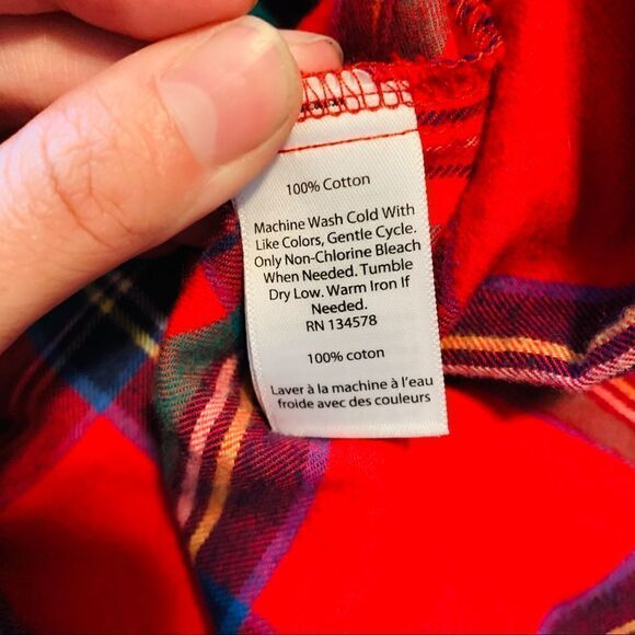 3 for $30! Vineyard vines girls flannel plaid top - Picture 6 of 9